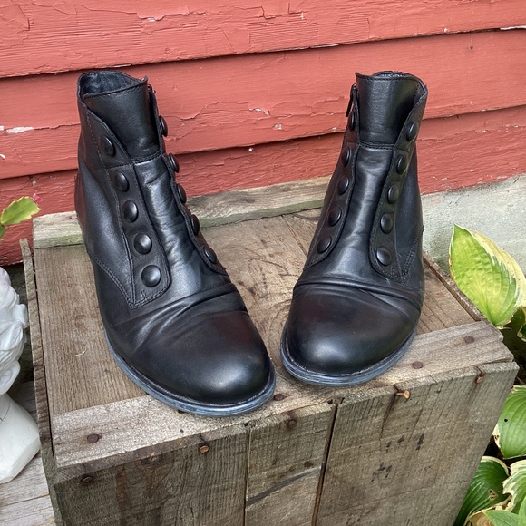 VICTORIAN STYLE SHOE BOOT MIZ MOOZ LOUISE 9.5 REAL LEATHER - Picture 4 of 6